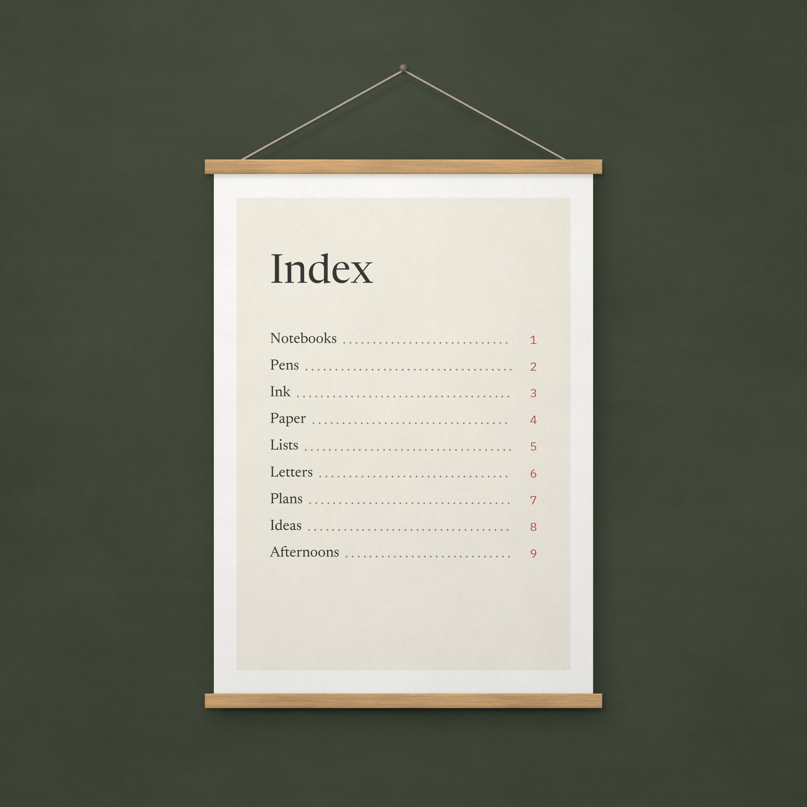 Index Print – A4