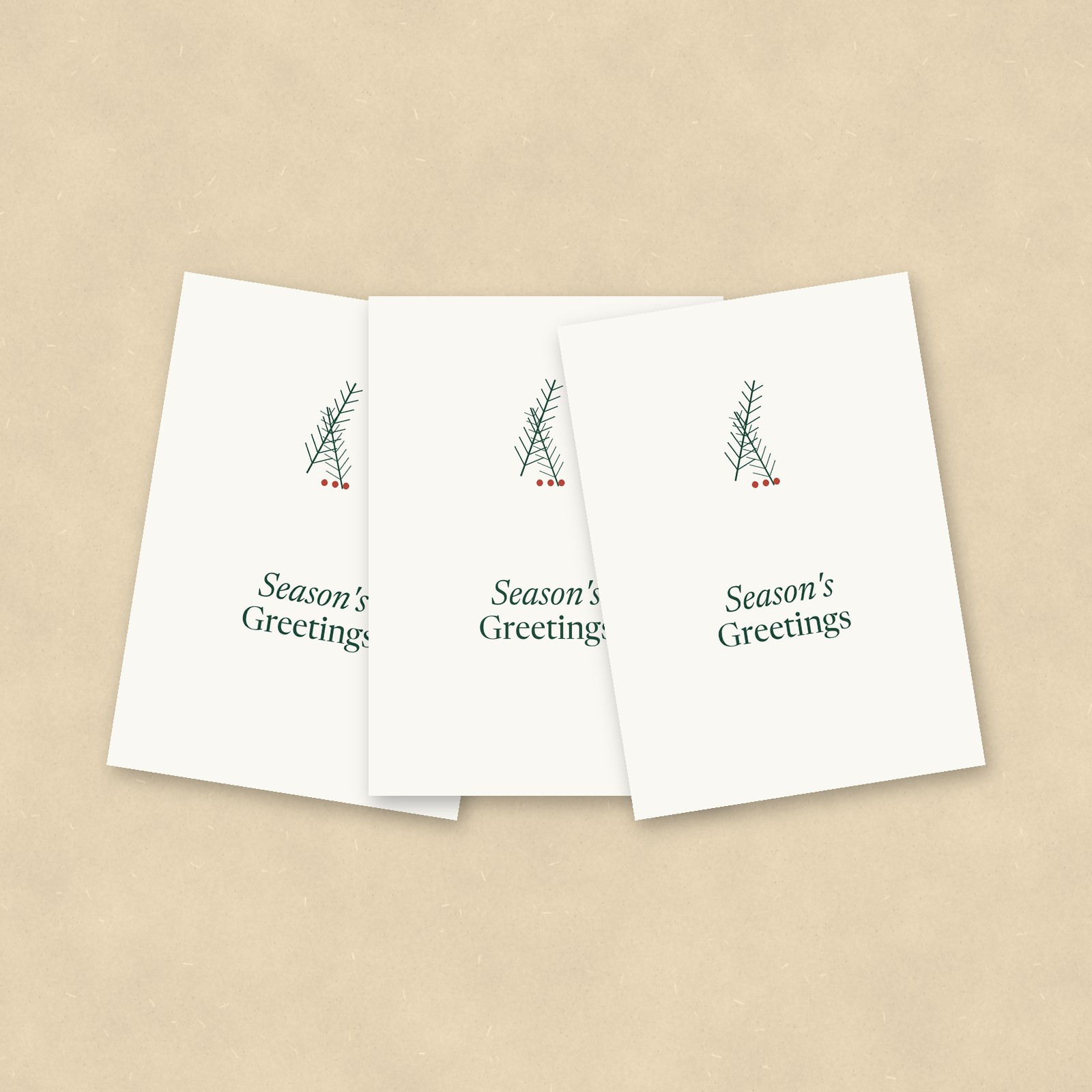 Christmas Cards, Season's Greetings, Set of 10