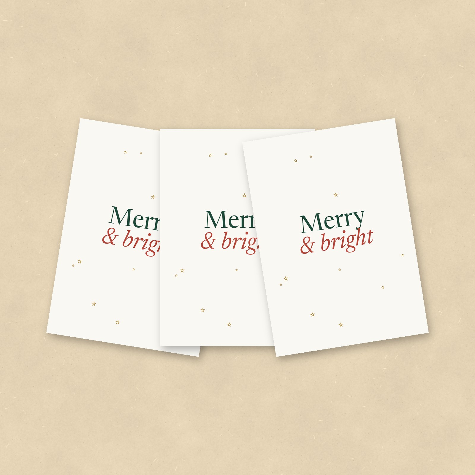 Christmas Cards, Merry & Bright, Set of 10