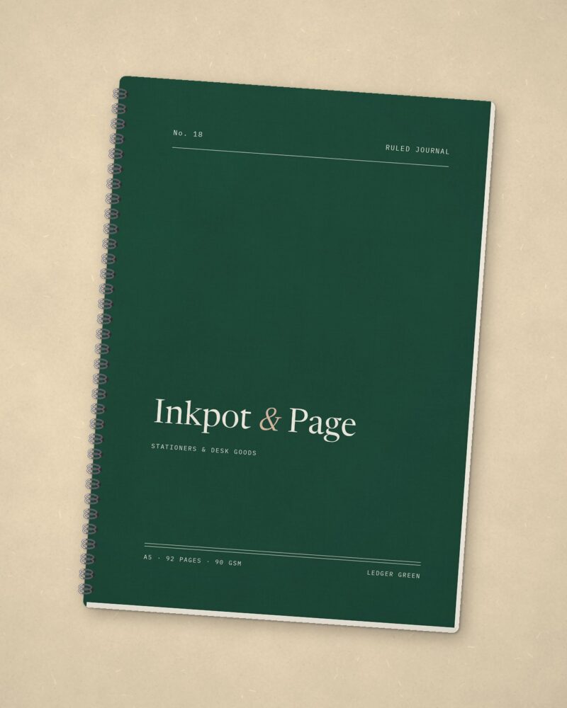Ruled Journal, 92 Pages – Ledger green