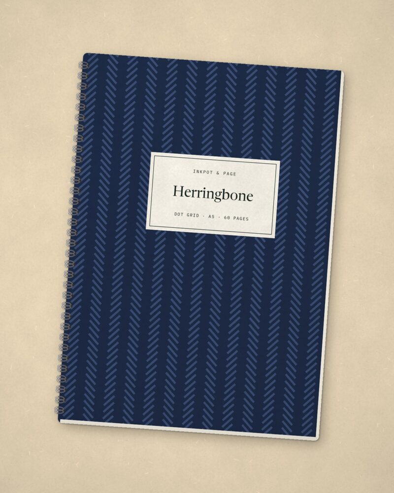 Herringbone Notebook – Dot grid
