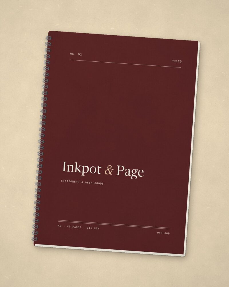 Ledger Notebook, Ruled – Oxblood