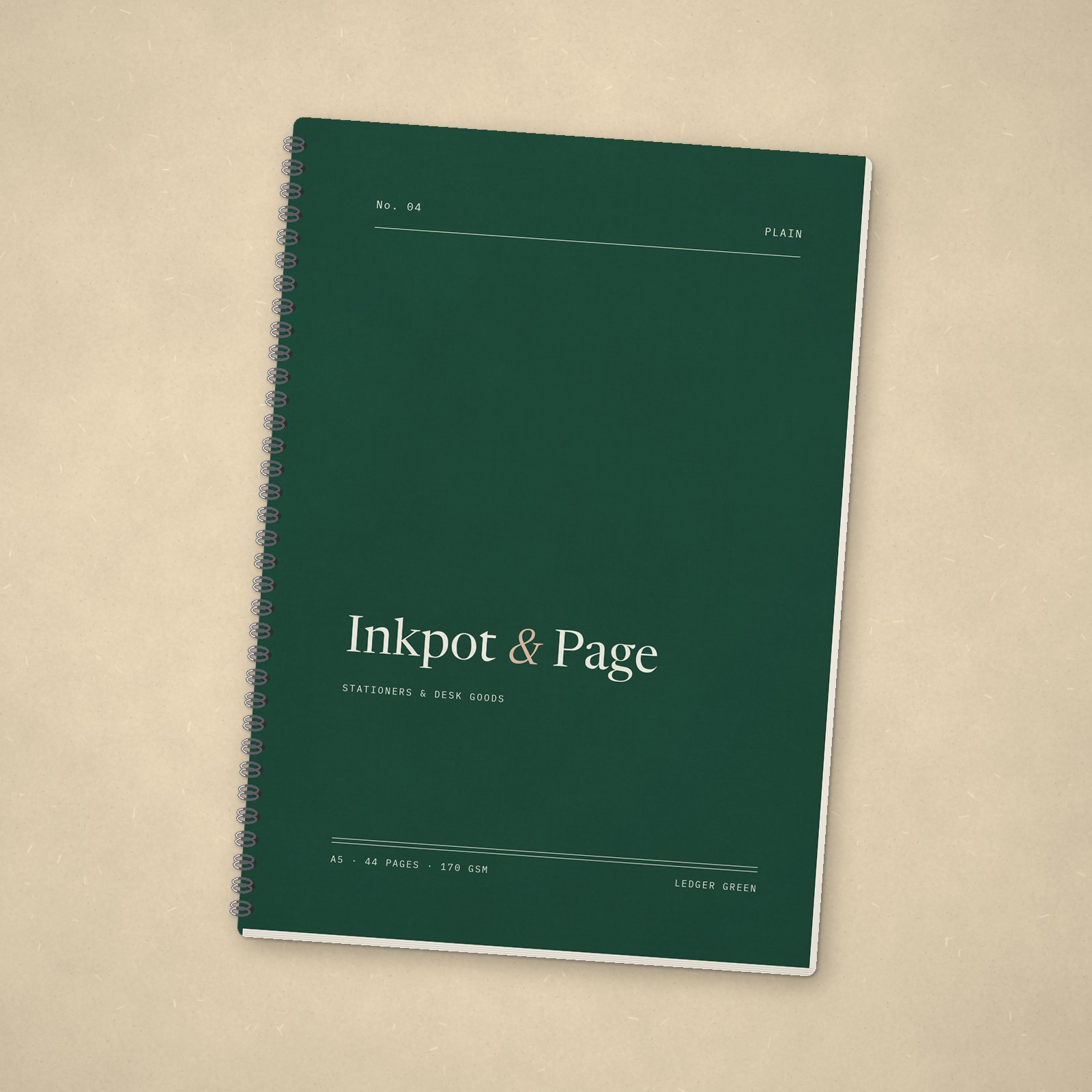 Sketchbook, Plain – Ledger green