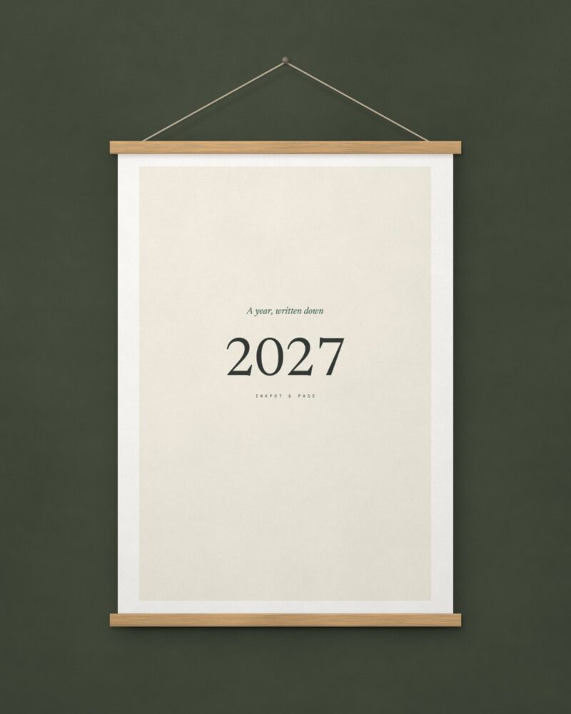 2027 Wall Calendar, Ledger