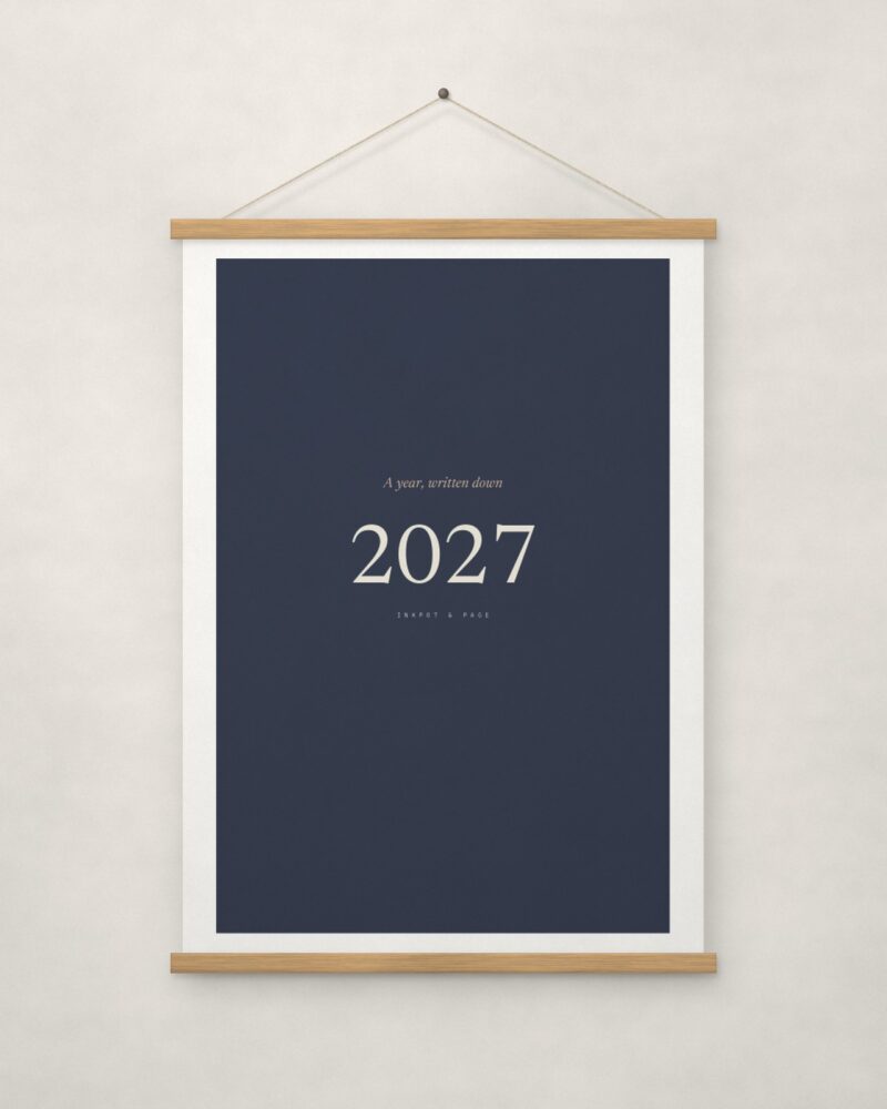 2027 Wall Calendar, Ink