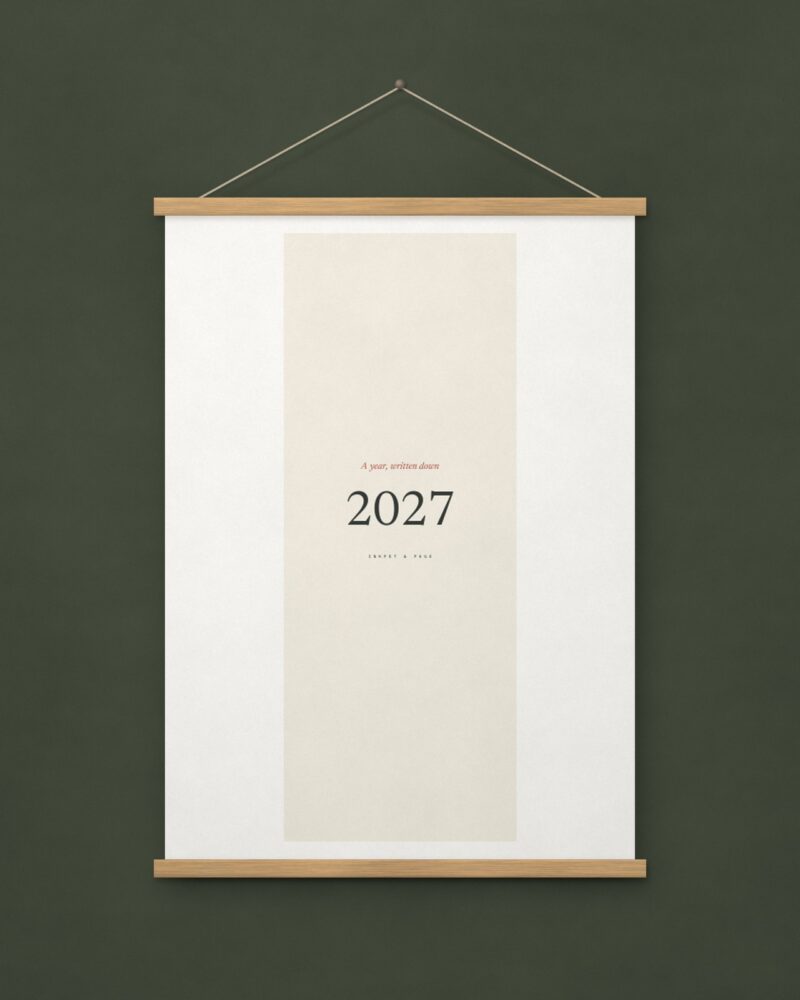 2027 Slim Wall Planner, Ledger