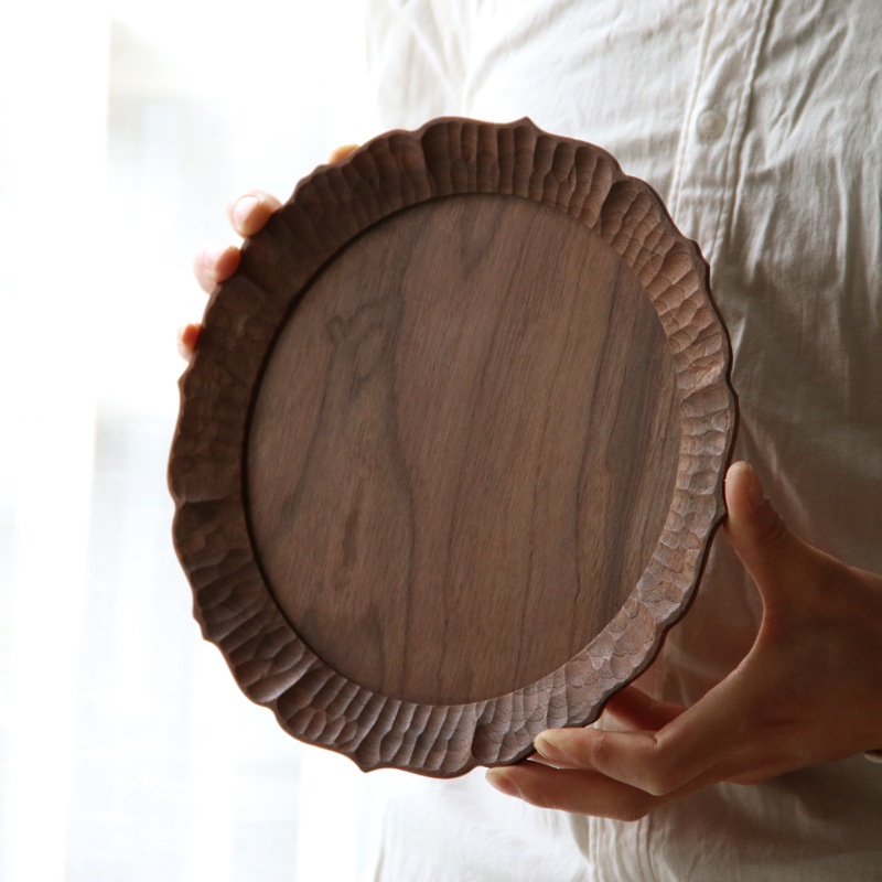 Hand-Carved Wooden Tray
