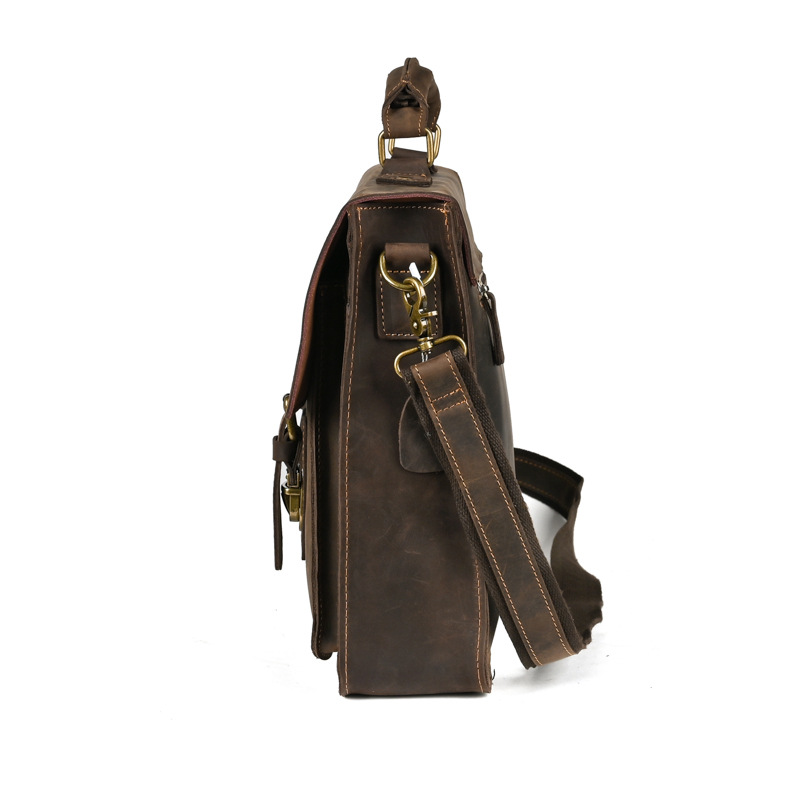 Leather Laptop Messenger