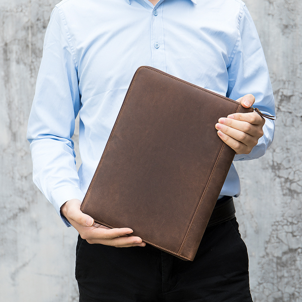 Leather Zip Folio